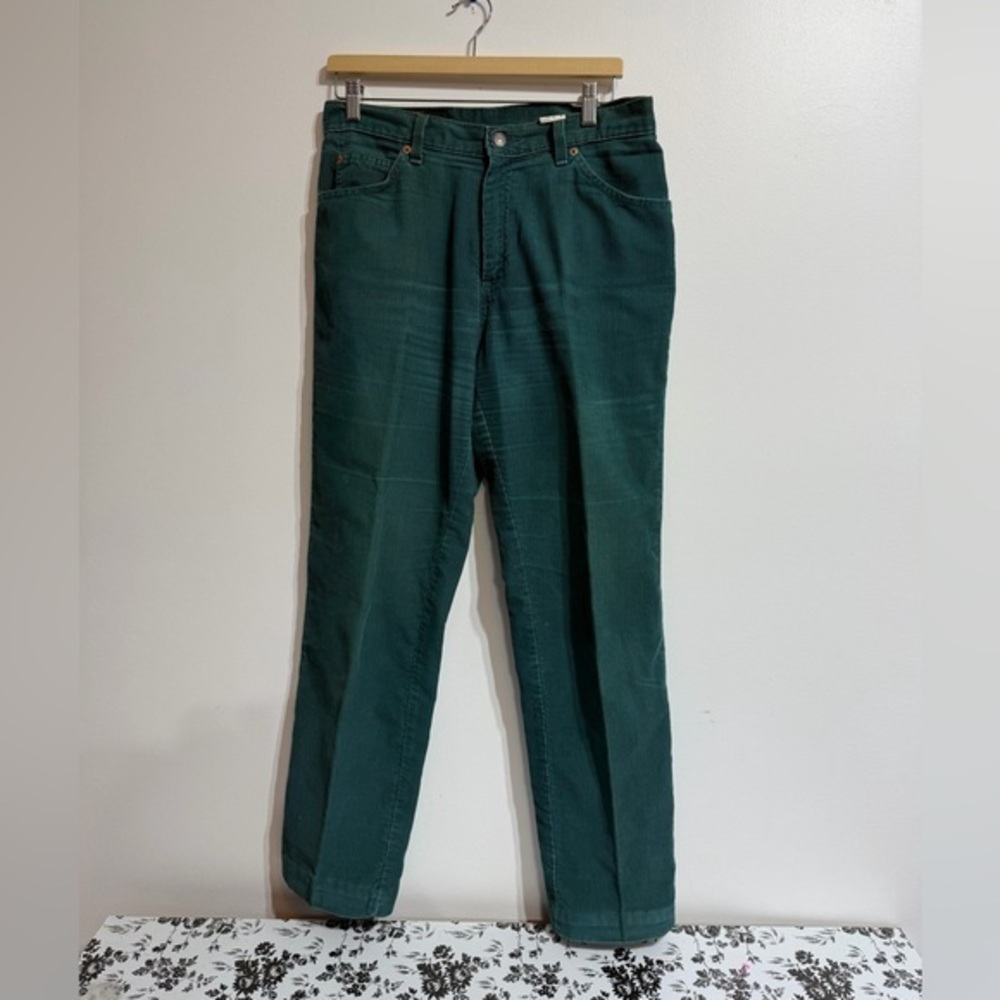 Vintage 90s Levi's 910 Green Corduroy Pants Made in USA Size 11